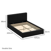 Hoxton Room Black Hudson Faux Leather Gas Lift Storage Bed
