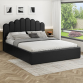 Hoxton Room Philippa Faux Leather Gas Lift Storage Bed