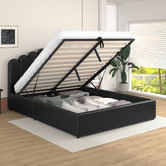 Hoxton Room Philippa Faux Leather Gas Lift Storage Bed