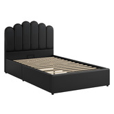 Hoxton Room Philippa Faux Leather Gas Lift Storage Bed