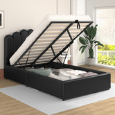 Hoxton Room Philippa Faux Leather Gas Lift Storage Bed