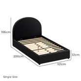 Hoxton Room Kenyatta Faux Leather Gas Lift Storage Bed