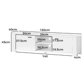 Hoxton Room 160cm Morgan Entertainment TV Unit