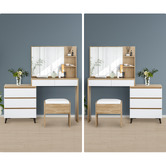 Hoxton Room 2 Piece Ophelia Dressing Table &amp; Stool Set