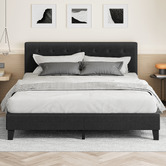 Hoxton Room Charcoal Vernon Upholstered Bed Frame