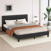 Hoxton Room Charcoal Vernon Upholstered Bed Frame