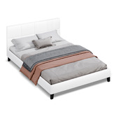 Hoxton Room White Cassandra Faux Leather Bed Frame
