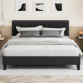 Hoxton Room Charcoal Vernon Upholstered Bed Frame