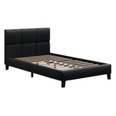 Hoxton Room Black Cassandra Faux Leather Bed Frame