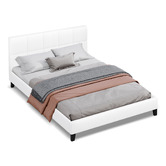 Hoxton Room White Cassandra Faux Leather Bed Frame