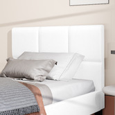Hoxton Room White Cassandra Faux Leather Bed Frame