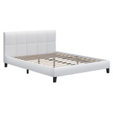 Hoxton Room White Cassandra Faux Leather Bed Frame