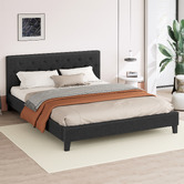 Hoxton Room Charcoal Vernon Upholstered Bed Frame