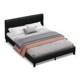 Hoxton Room Black Cassandra Faux Leather Bed Frame