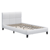 Hoxton Room White Cassandra Faux Leather Bed Frame
