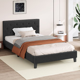 Hoxton Room Charcoal Vernon Upholstered Bed Frame