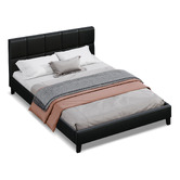 Hoxton Room Black Cassandra Faux Leather Bed Frame