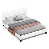 Hoxton Room White Cassandra Faux Leather Bed Frame