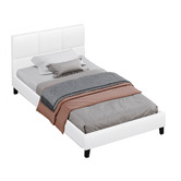 Hoxton Room White Cassandra Faux Leather Bed Frame