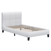Hoxton Room White Cassandra Faux Leather Bed Frame
