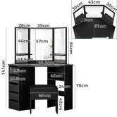 Hoxton Room 2 Piece Sabine Dressing Table &amp; Stool Set