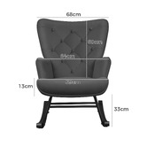 Hoxton Room Collin Velvet Rocking Chair