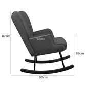 Hoxton Room Collin Velvet Rocking Chair