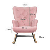 Hoxton Room Collin Velvet Rocking Chair