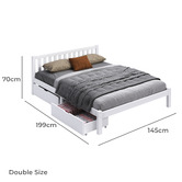 Hoxton Room Hazel Pine Wood Bed with Underbed Storage