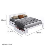 Hoxton Room Hazel Pine Wood Bed with Underbed Storage