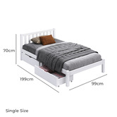 Hoxton Room Hazel Pine Wood Bed with Underbed Storage