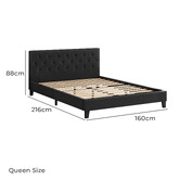 Hoxton Room Charcoal Vernon Upholstered Bed Frame