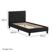 Hoxton Room Charcoal Vernon Upholstered Bed Frame