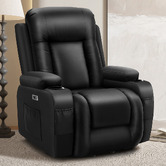 Hoxton Room Kyron PU Leather Recliner Armchair