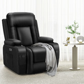 Hoxton Room Kyron PU Leather Recliner Armchair