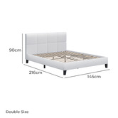Hoxton Room White Cassandra Faux Leather Bed Frame