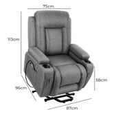 Hoxton Room Kyron Upholstered Recliner Armchair