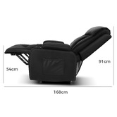 Hoxton Room Polo Faux Leather Heated Massage Recliner Chair