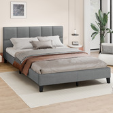 Hoxton Room Grey Cassandra Upholstered Bed