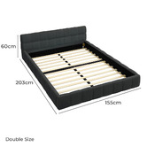 Hoxton Room Charcoal Ellie May Upholstered Platform Bed