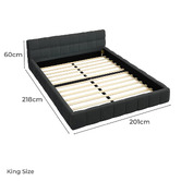 Hoxton Room Charcoal Ellie May Upholstered Platform Bed