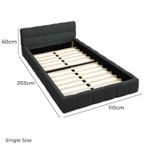 Hoxton Room Charcoal Ellie May Upholstered Platform Bed