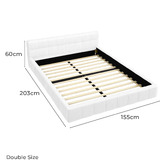 Hoxton Room White Ellie May Faux Leather Platform Bed