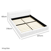 Hoxton Room White Ellie May Faux Leather Platform Bed