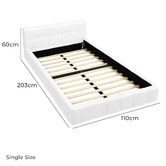 Hoxton Room White Ellie May Faux Leather Platform Bed