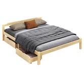 Hoxton Room Kaeda Pine Wood Bed with Storage