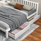 Hoxton Room Hazel Pine Wood Bed with Underbed Storage