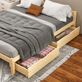 Hoxton Room Kaeda Pine Wood Bed with Storage