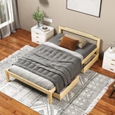 Hoxton Room Kaeda Pine Wood Bed with Storage