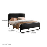Hoxton Room Black Stephan Faux Leather Bed Frame